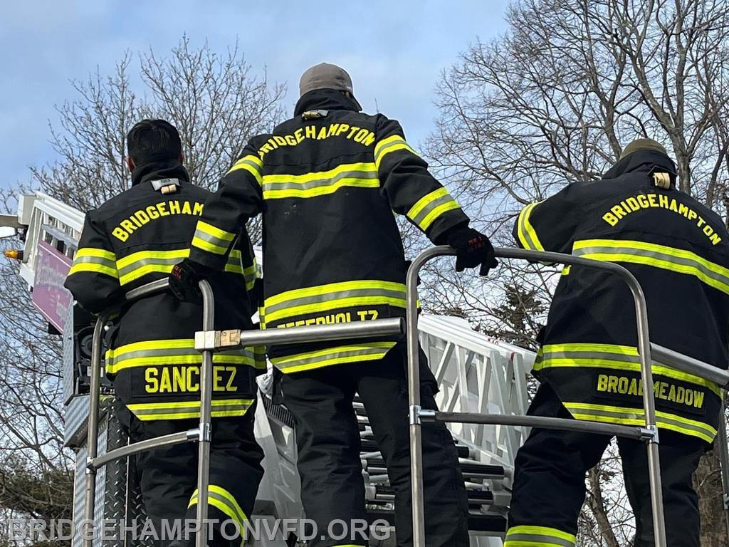 Working with the Ladder Truck. 
