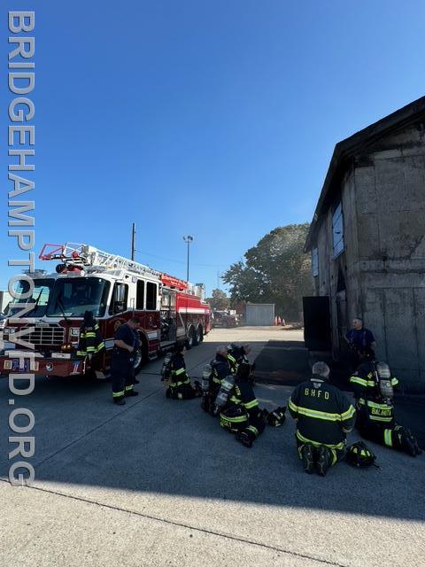 First, a classroom session was held on how TIC are an essential tool in firefighting. Then our firefighters descended into the basement of one of the training buildings that had been smoked out with a burn barrel to see how utilizing infrared technology detects heat signatures and provides visibility in smoke-filled environments. 