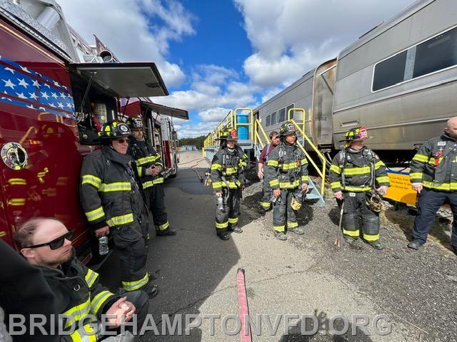 where they got hands-on experience advancing hose lines and searching for &quot;victims&quot; in smoked-out train cars.