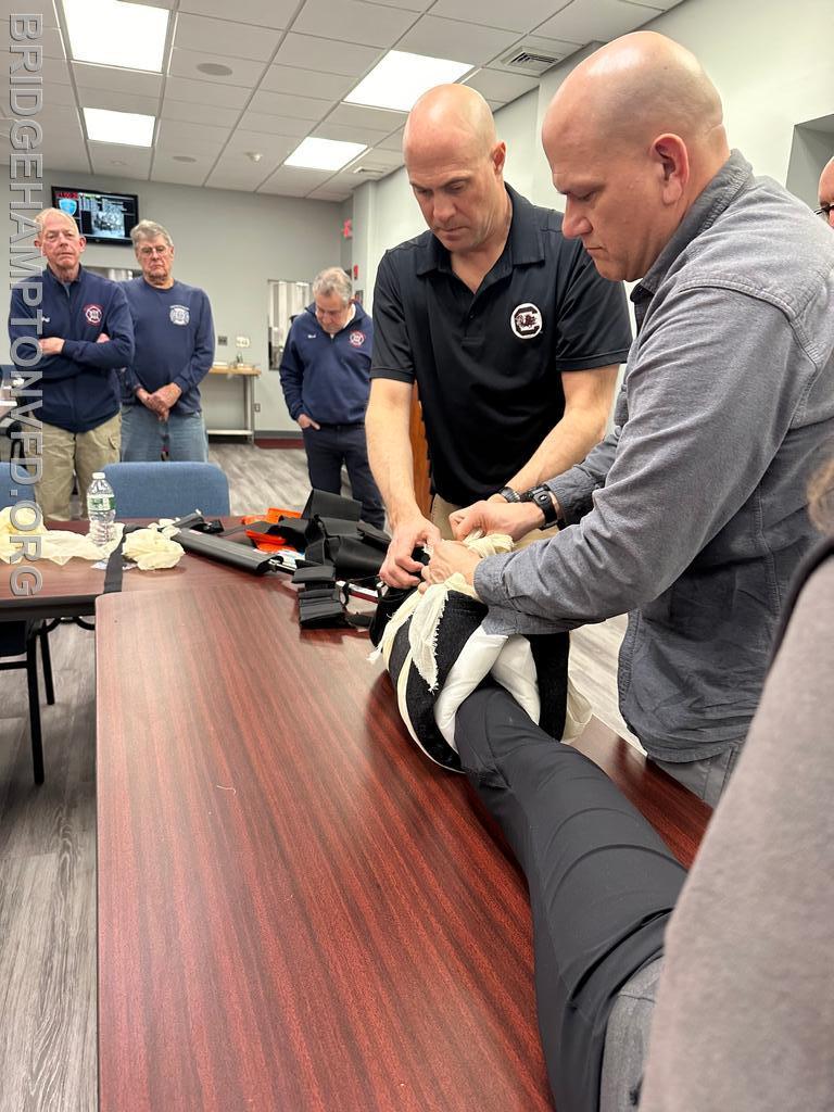 Southampton based paramedic Matt Zukosky of EastEndMeducators led the training drill. 