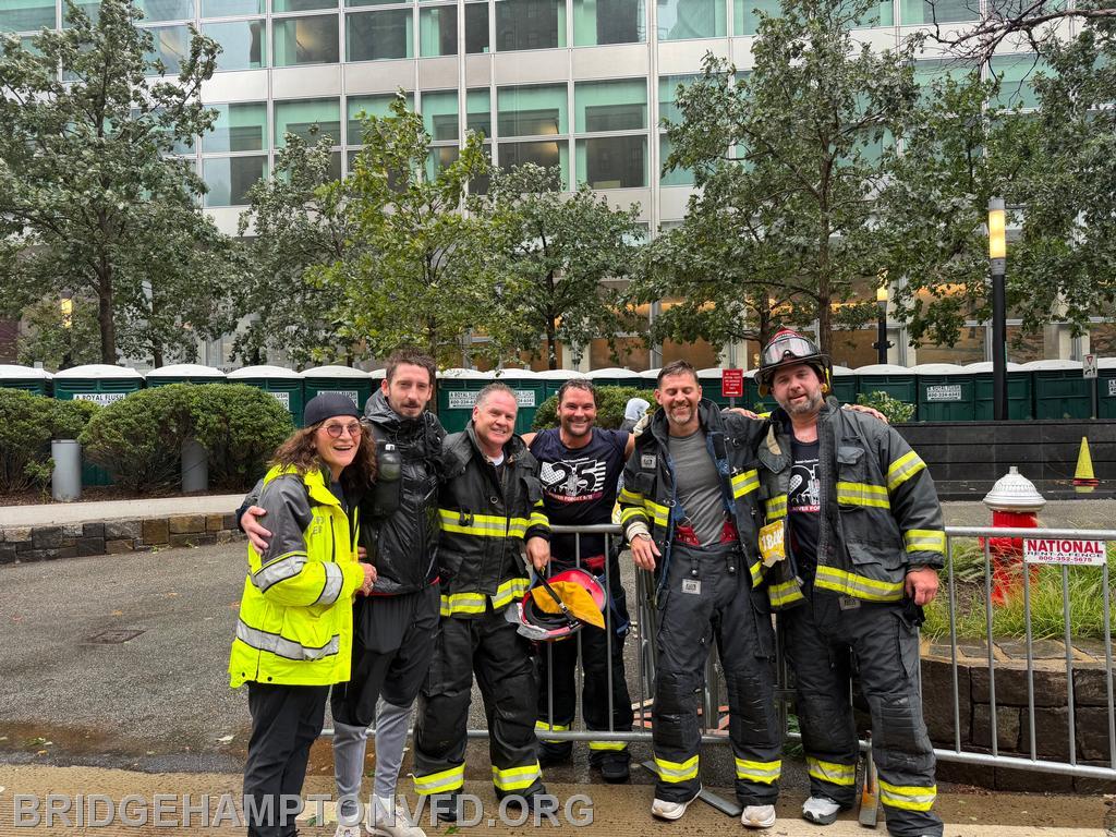 After the race. Meeting up with fellow BHFD members. 