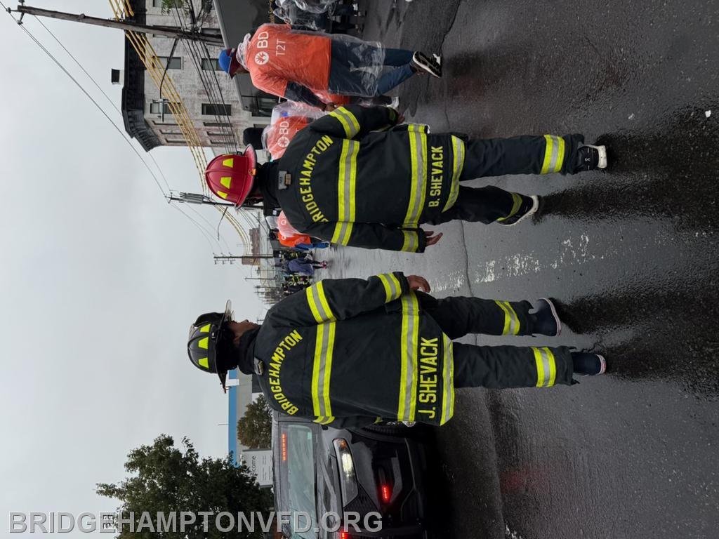 Heading to stage for our starting postition. 