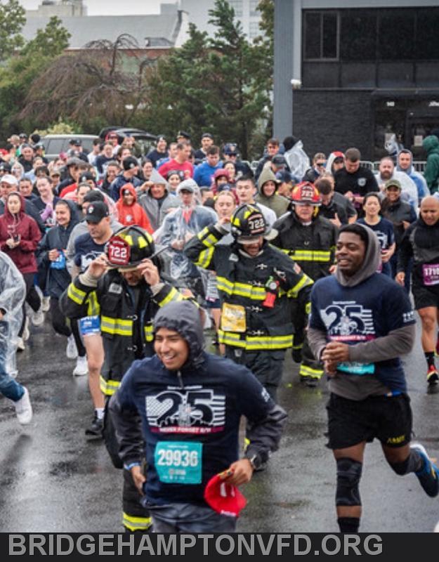 BHFD in the crowd of runners. 