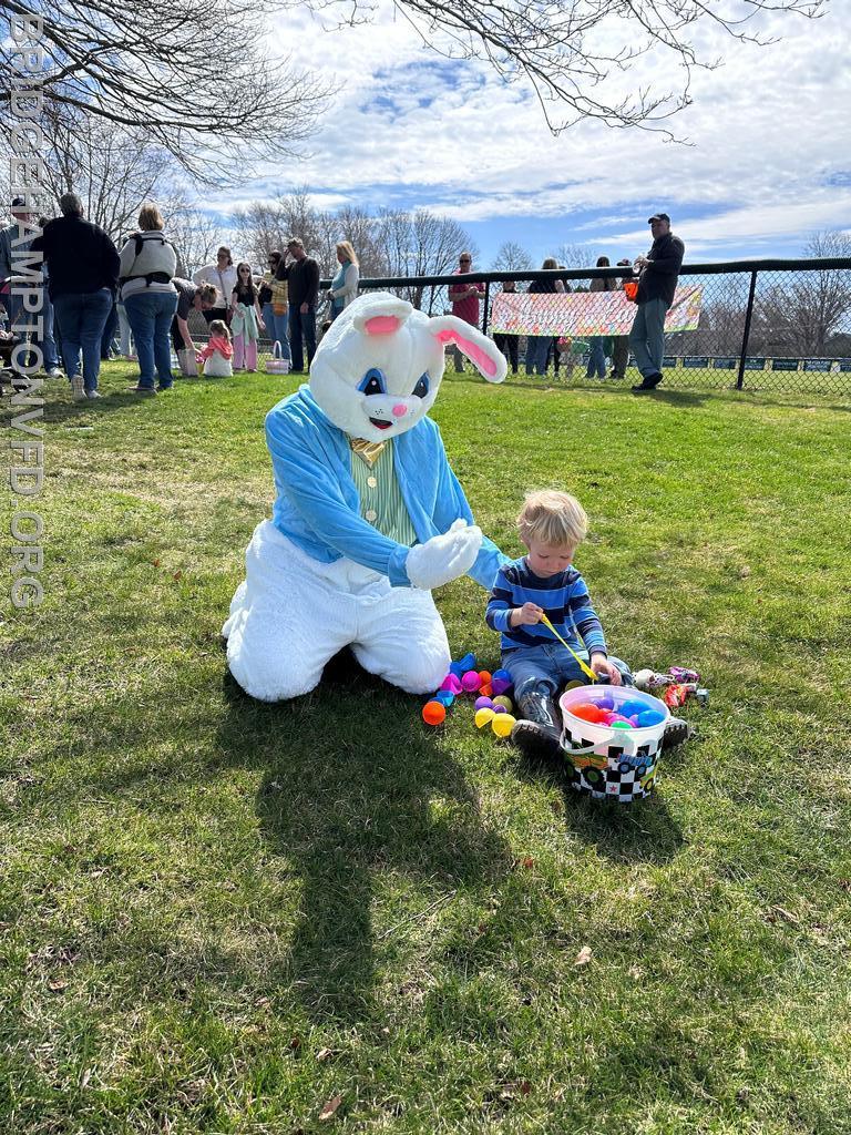There was an Egg Hunt!  Guess who helped? 