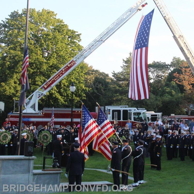 The East Hampton Town Fire Chiefs Association held a memorial service on Saturday at 6 p.m. at the Hook Mill Green in East Hampton Village. 