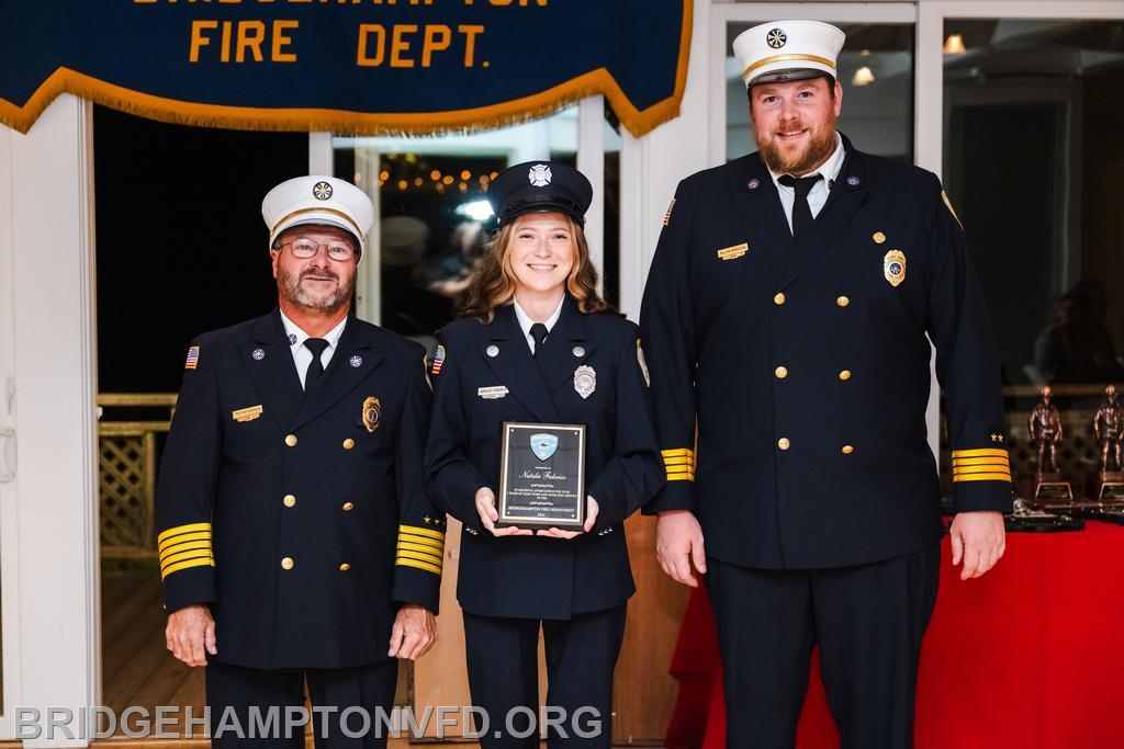 9/27/24 Chief Tom Federico had the honor of giving his youngest daughter, Natalie Federico her 5-year award. Now a member of Fire Police, Natalie also was a junior member before joining 5 years ago.