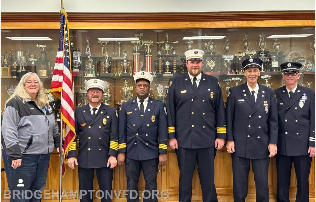 1/11/2024 BHFD 2024 Department Officers. Secretary, Carol Kalish, Chief Tom Federico, 2nd Asst. Chief Thomas Jenkins, 1st Asst. Chief Dillon Berkoski, District Treasurer Jack Ziot, Deputy Treasurer Harry Halsey. 